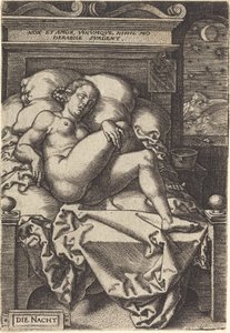 Az éjszaka, 1553. alkotó: Heinrich Aldegrever