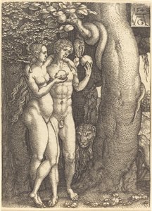 A kígyó kísértése, 1540. alkotó: Heinrich Aldegrever