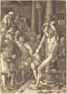 A két vén, akit a nép megkövez, 1555. alkotó: Heinrich Aldegrever