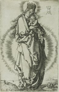 A Szűz és a Gyermek a félholdon alkotó: Heinrich Aldegrever