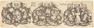 Három övcsat egymás mellett alkotó: Heinrich Aldegrever