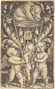 Három Ámor és egy medve, 1529. alkotó: Heinrich Aldegrever
