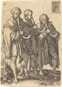 Három zenész, 1551. alkotó: Heinrich Aldegrever