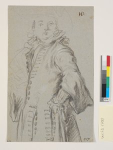 Tanulmány férfiportréhoz, 3/4 figura