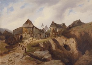 Falu Altenberg közelében alkotó: Heinrich Eduard Müller