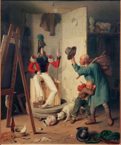 A gazda a festő műtermében alkotó: Heinrich Franz Gaudenz von Rustige