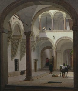 A Palazzo Fava udvara, Bologna, 1874