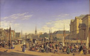 Kilátás Gammel Strand felől Christiansborg felé