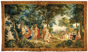 Brüsszeli történelmi kárpit, 17. század vége (gyapjú és selyem) alkotó: Heinrich II Reydams