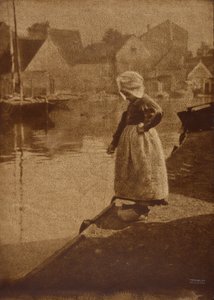 Holland lány tájképben