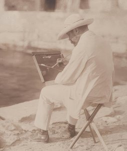 Strandfestő (valószínűleg Hugo Henneberg). 1906