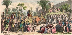 Asszír: Egy győztes tábornok fogadása alkotó: Heinrich Leutemann