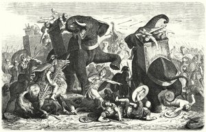 Gázai csata, ie 312 (metszet) alkotó: Heinrich Leutemann