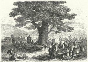 Ünnep az ókori Németországban (metszet) alkotó: Heinrich Leutemann