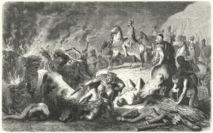 Hannibál Casilinum ostrománál, ie 216-215 (metszet) alkotó: Heinrich Leutemann
