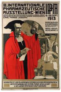 III Nemzetközi Gyógyszerészeti Kiállítás Bécsben, 1913. alkotó: Heinrich Maria Pangratz