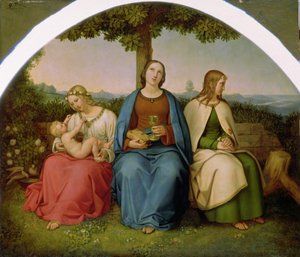 Hit, remény és szerelem, 1819 (olaj, fa) alkotó: Heinrich Maria von Hess