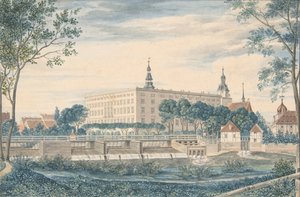 A dessaui kastély keleti nézete, 1820. alkotó: Heinrich Olivier