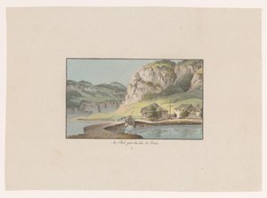 Gezicht op Le Pont bij het Lac de Joux Au Pont prés du Lac de Joux (title on object) Gezichten op Zwitserland (series title) Collection de quelques vues dessinées en Suisse d