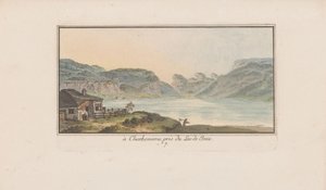 Kilátás a Les Charbonnièresre a Lac de Joux-n Charbonieresben, a Lac de Joux közelében (cím a tárgyon) Svájci tájak (sorozat címe) Néhány nézőpont gyűjteménye Svájcban (sorozat címe)