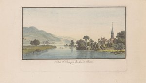 Kilátás St. Petersinselre a Bielersee-n L
