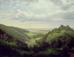 Kilátás a Heilenberg-kastélyból a Rajna-parti Jugenheimben, 1846