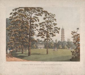 Kilátás az Alhambra és a Pagoda Kew Gardens-ben, 1813.