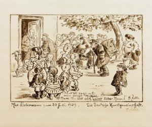 Születésnapi lap Liebermann 80. születésnapjára / H.Zille alkotó: Heinrich Zille