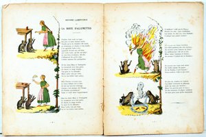 A gyufadoboz siralmas története, illusztráció Hoffmanns Struwwelpeter francia fordításából, Trim (Louis Gustave Ratisbonne, 1827-1900), 1850 körül alkotó: Heinrich Hoffmann