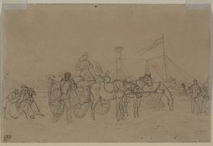 A rajnai gőzhajó utasai (fordítva) alkotó: Heinrich von Mayr