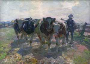 Farmer tehenekkel alkotó: Heinrich von Zügel