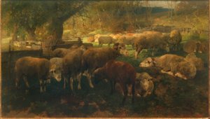 Birkák a fák alatt alkotó: Heinrich von Zügel