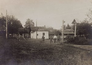 Első világháború: Ukrajna 1914-1916 között a német hadsereg inváziója idején. Országút (f/w fotó)