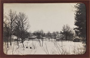 Első világháború: Ukrajna 1914-1916 között a német hadsereg inváziója idején. Táj hóval (f/w fotó)