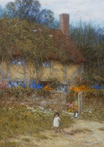Egy kunyhó Godalming közelében, Surrey államban alkotó: Helen Allingham