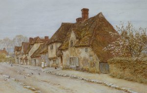 A Village Street, Kent alkotó: Helen Allingham