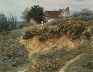 Sandhillsben, Witleyben (akvarell karcolással papíron) alkotó: Helen Allingham