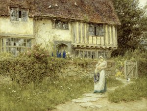Az Old Church Gate Farm mellett, Smarden, Kent (akvarell papíron) alkotó: Helen Allingham