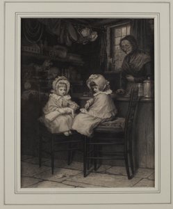 Lapos vasaló a fázáshoz (tinta papíron) alkotó: Helen Allingham