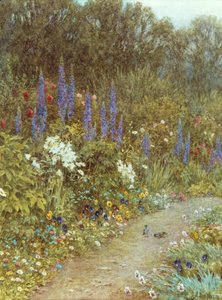 Garden Around her Cottage (watercolor)   1316027   hu       hungarian Successfully Translated  Original: Buffalo Hunt, Under the White Wolf Skin, pl. 13 from the North American Indian Portfolio Translat: Buffalo Hunt, Under the White Wolf Skin, pl. 13 from alkotó: Helen Allingham
