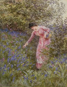 Kékharangok összegyűjtése (wc papíron testszínnel) alkotó: Helen Allingham
