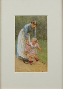 Henry nővérrel, 1884 alkotó: Helen Allingham