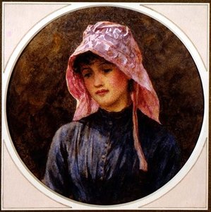 Egy lány portréja (akvarell papíron) alkotó: Helen Allingham
