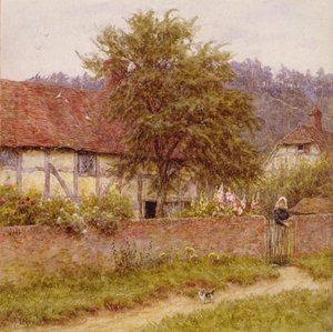 A kóbor cica, 1891 körül (olaj, vászon) alkotó: Helen Allingham