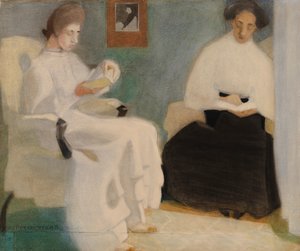 Olvasó lányok, 1907. alkotó: Helene Schjerfbeck