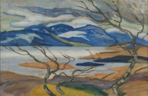Torne Marsh tavasszal (gouache papíron)