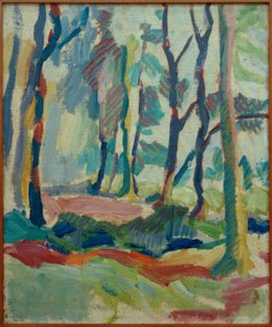 Helmuth Macke, Herbstwald ibei Krefeld / festmény, 1910