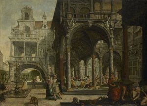 Képzeletbeli reneszánsz palota alkotó: Hendrick Aerts