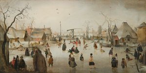 Jégjelenet alkotó: Hendrick Avercamp