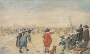 Téli játékok a befagyott Ijssel folyón alkotó: Hendrick Avercamp